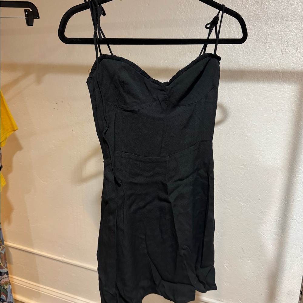 Wilfred Noir Spaghetti Strap Mini Dress